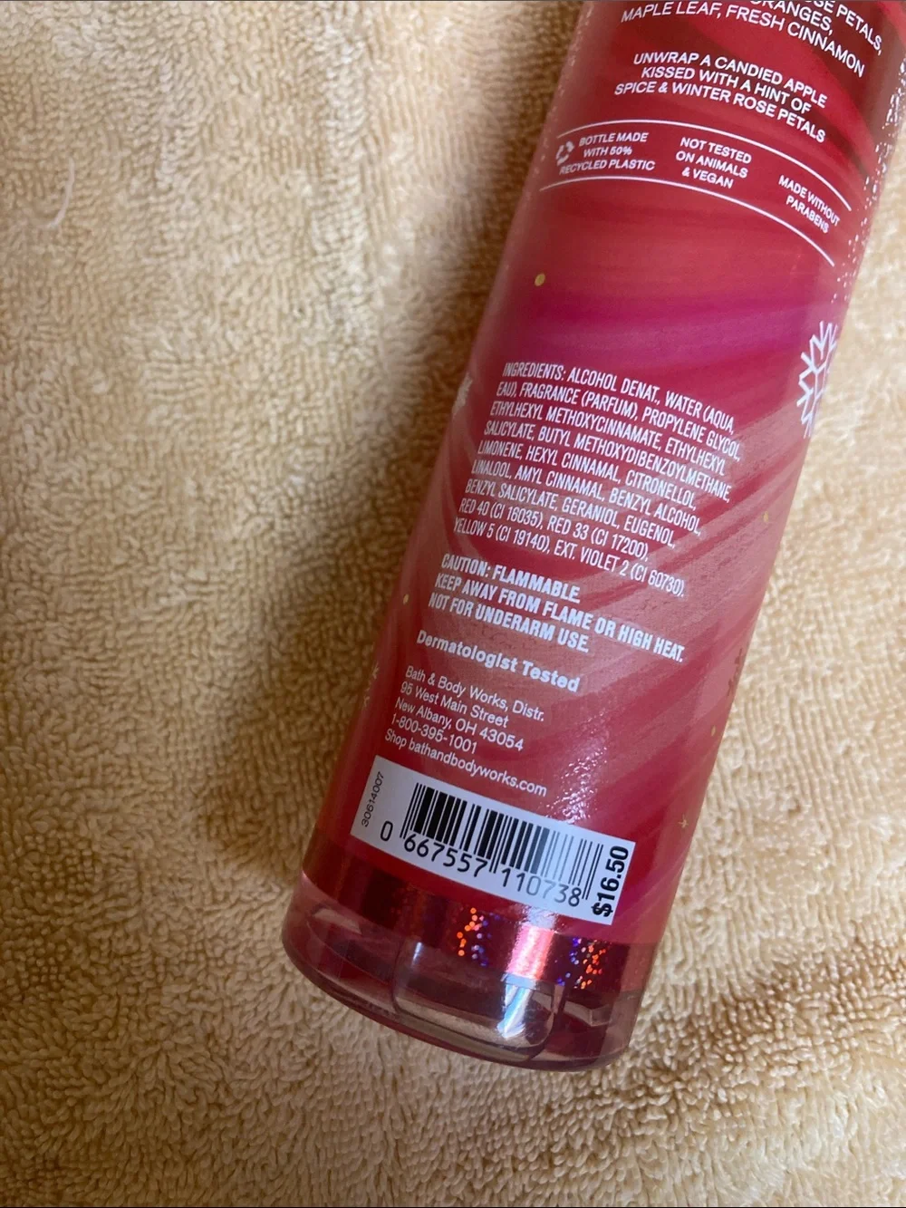 Bath & Body Works Winter Candy Apple Fragrance  - Red